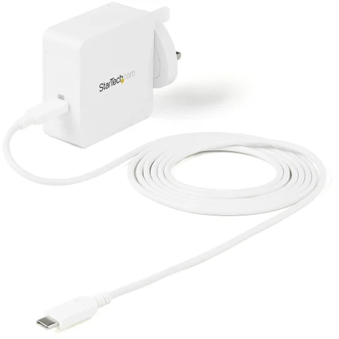 StarTech.com USB C Wall Charger - USB C Laptop Charger 60W PD - 6ft/2m Cable - Universal Compact Type C Power Adapter -