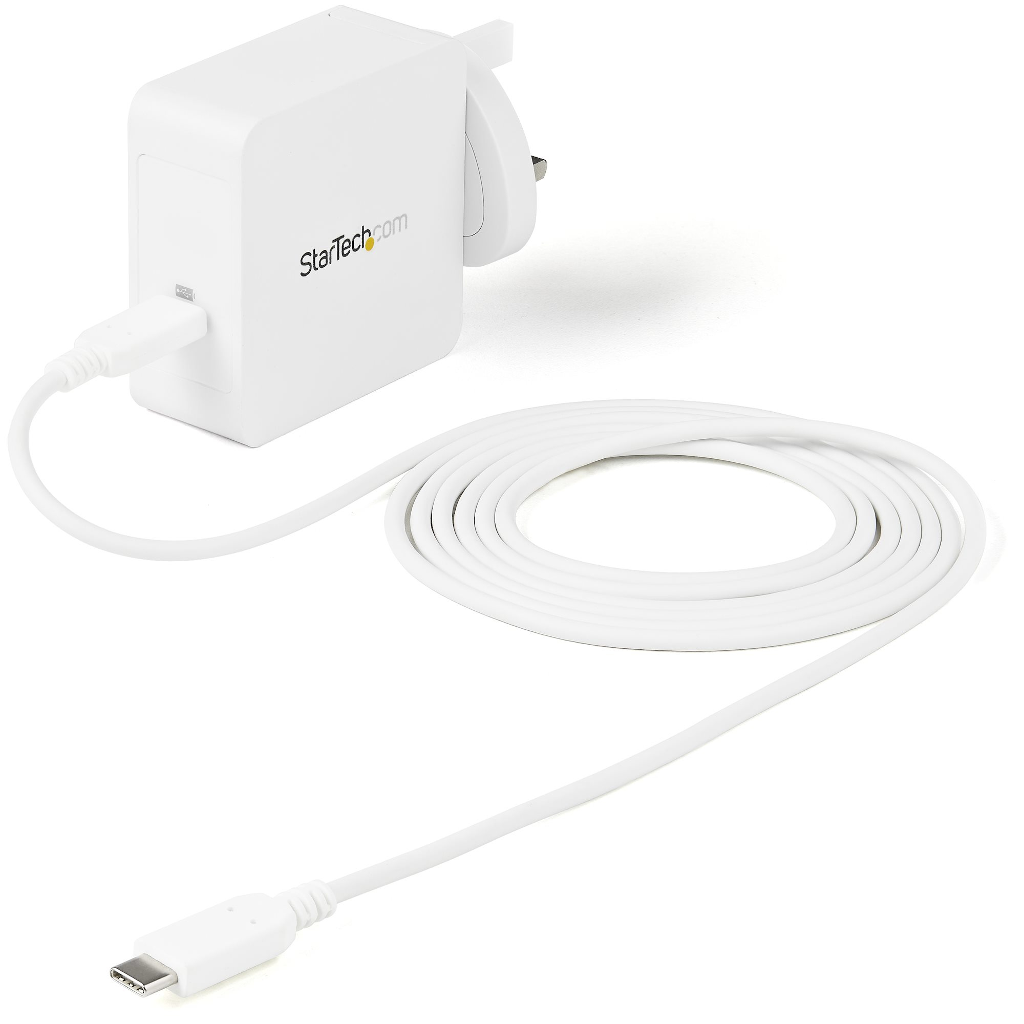 StarTech.com USB C Wall Charger - USB C Laptop Charger 60W PD - 6ft/2m Cable - Universal Compact Type C Power Adapter -