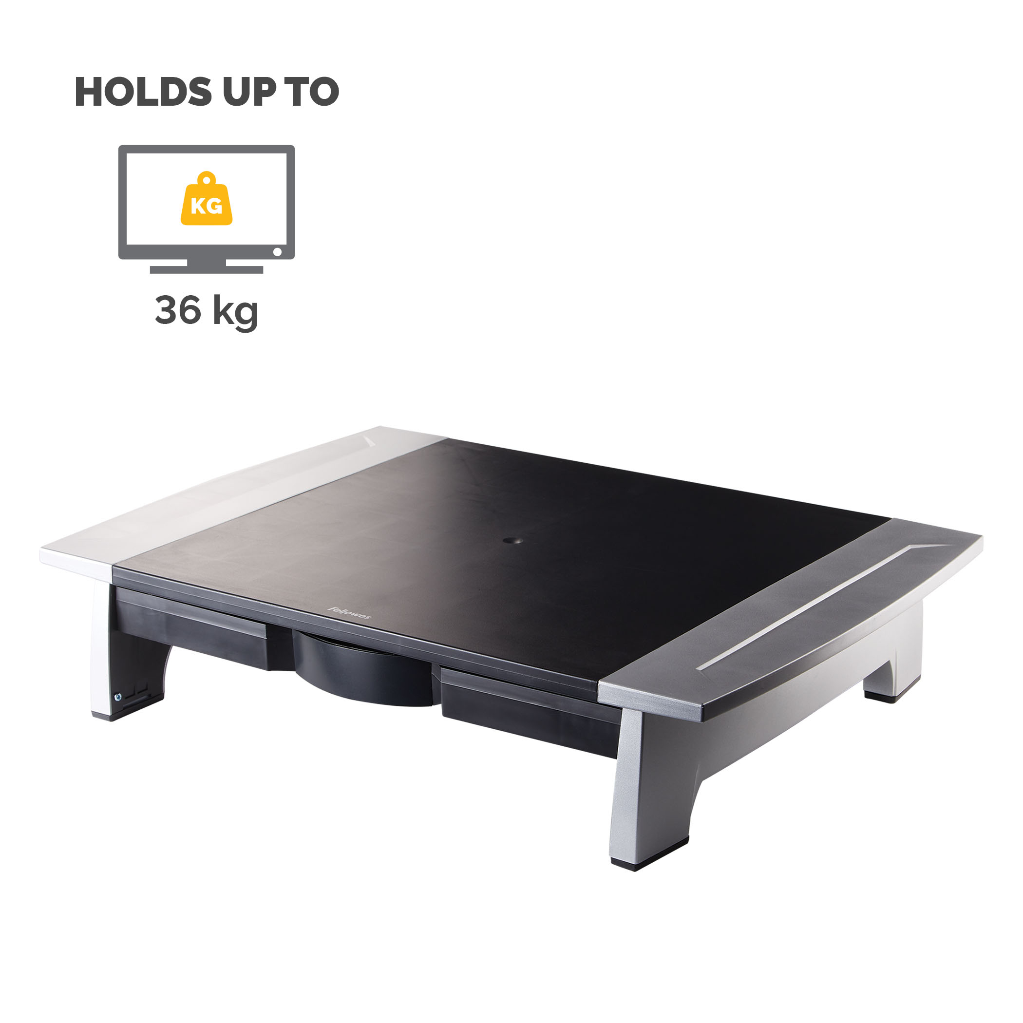 Fellowes Computer Monitor Stand with 5 Height Adjustments - Office Suites Monitor Riser with Storage Tray - Ergonomic Ad - Image 3