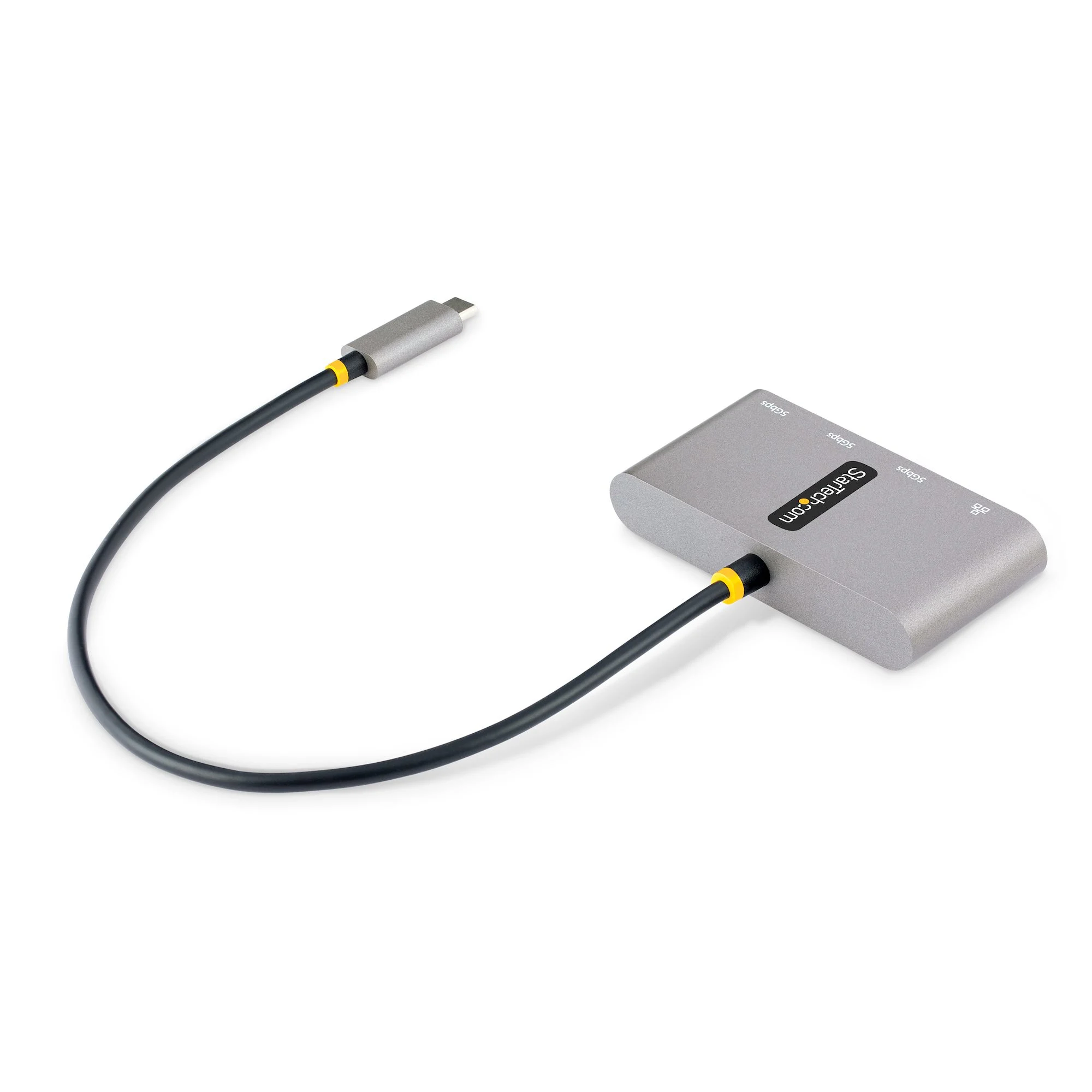 StarTech.com 3-Port USB-C Hub with Ethernet - 3x USB-A - Gigabit Ethernet - USB 3.0 5Gbps - Bus-Powered - 1ft/30cm Long - Image 2
