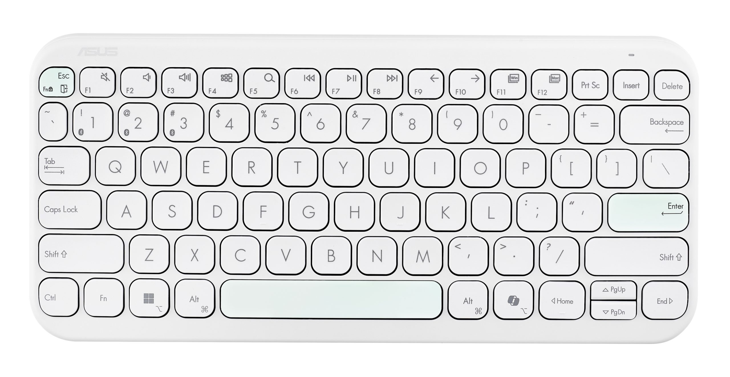 ASUS Marshmallow KW100 keyboard Home Bluetooth White - Image 3