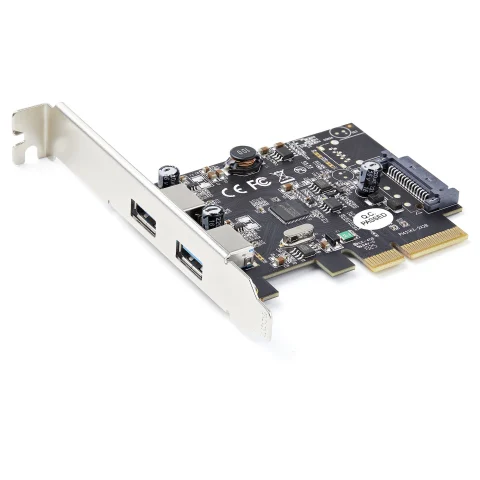 StarTech.com 2-Port USB PCIe Card with 10Gbps/port - USB 3.2 Gen 2 Type-A PCI Express 3.0 x4 Host Controller Expansion C