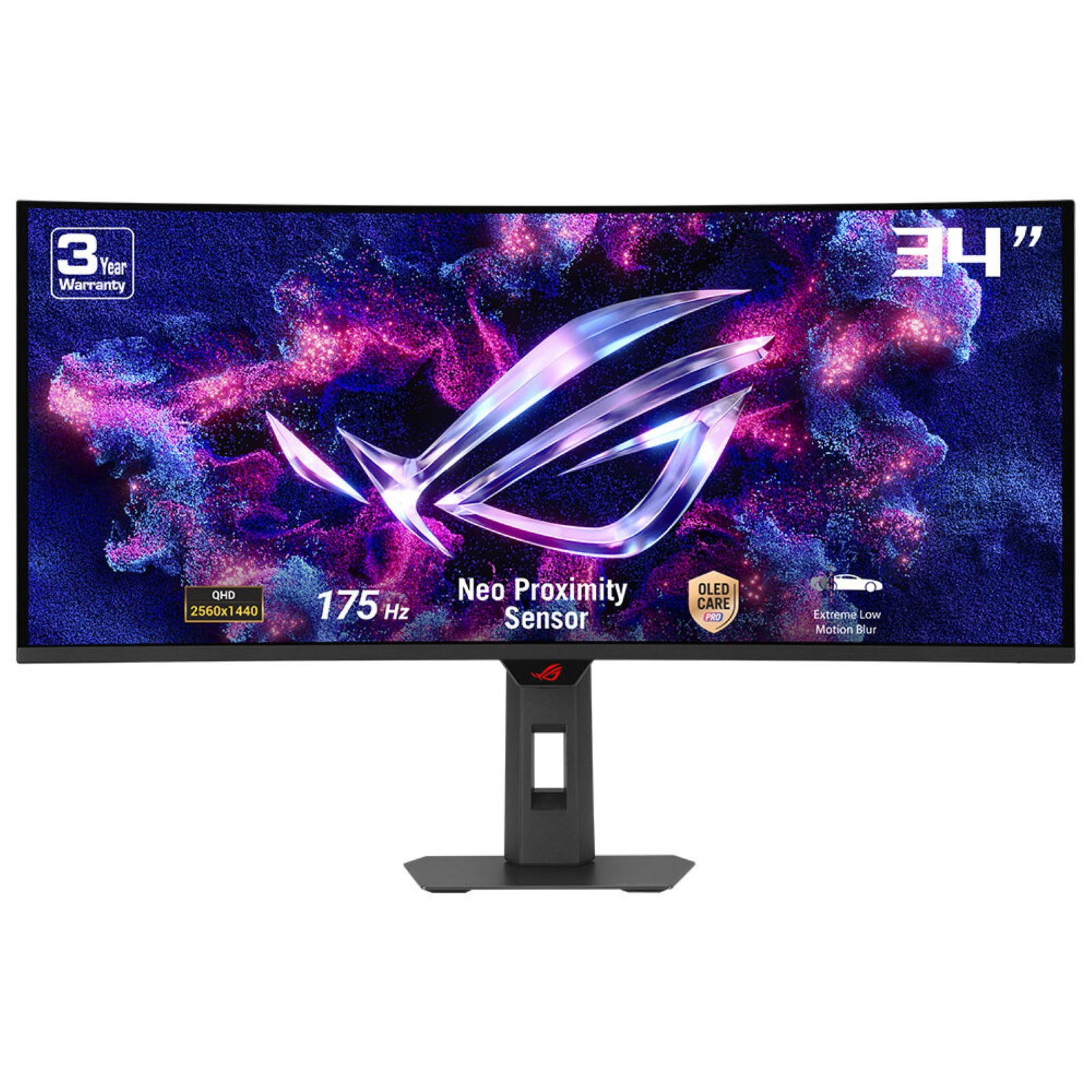 ASUS ROG Strix OLED XG34WCDG computer monitor 86.4 cm (34") 3440 x 1440 pixels UltraWide Quad HD QD-OLED Black