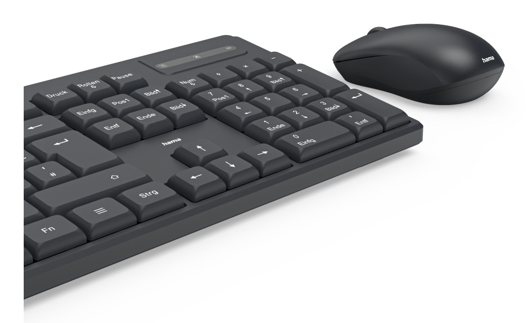 Hama WKM-100 keyboard Mouse included Universal RF Wireless QWERTY UK International Black - Image 3