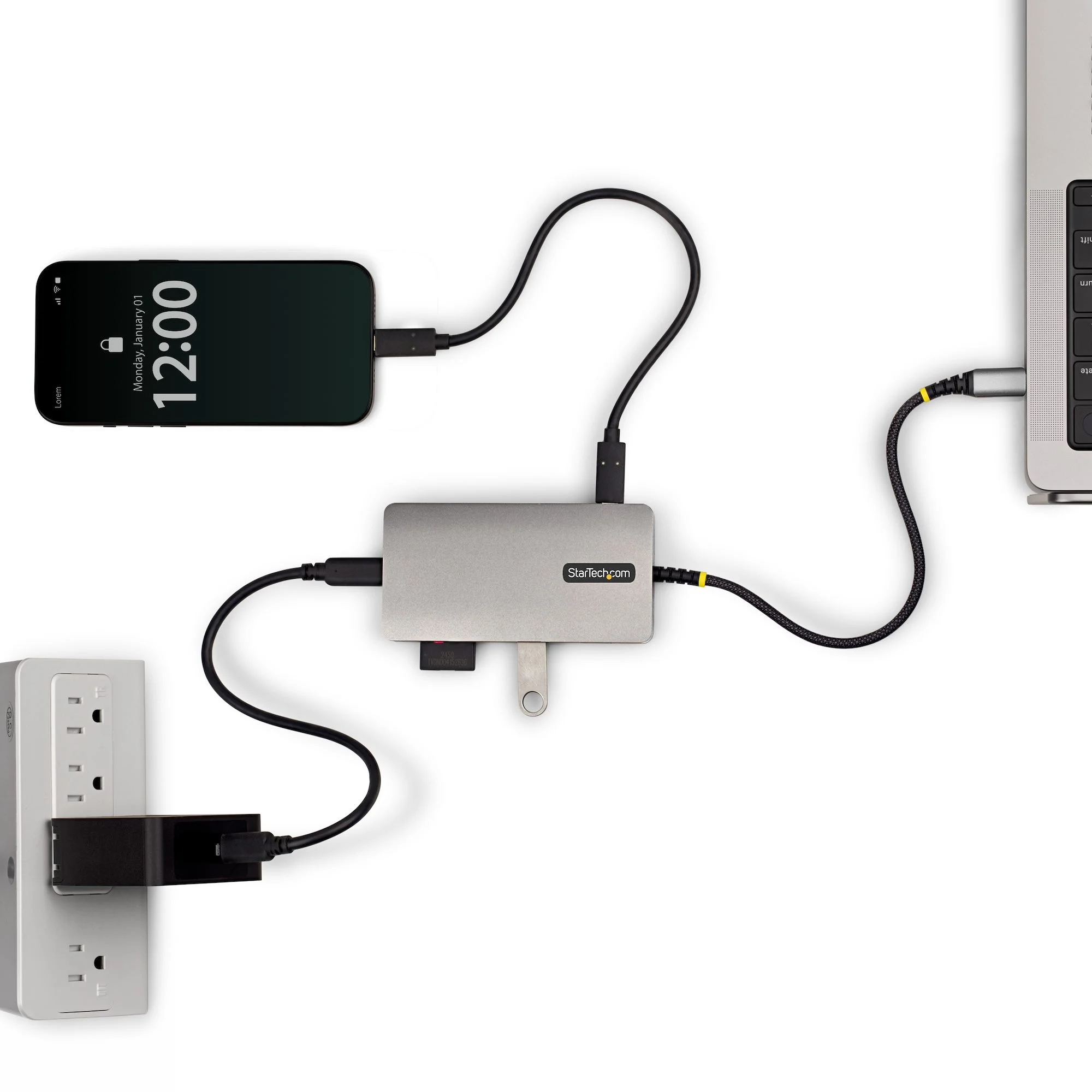 StarTech.com USB-C Multiport Adapter with 4K 60Hz HDMI, 140W Power Delivery, USB 10Gbps Hub, GbE, SD and MicroSD Slots, - Image 3