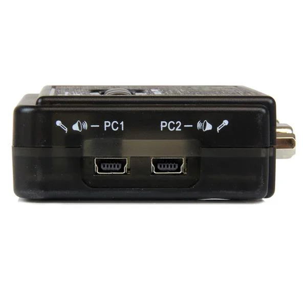 StarTech.com 2 Port Black USB KVM Switch Kit with Audio and Cables - Image 2