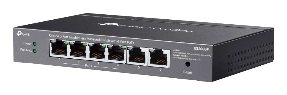 TP-Link Omada ES206GP network switch Managed Gigabit Ethernet (10/100/1000) Power over Ethernet (PoE) Black - Image 3