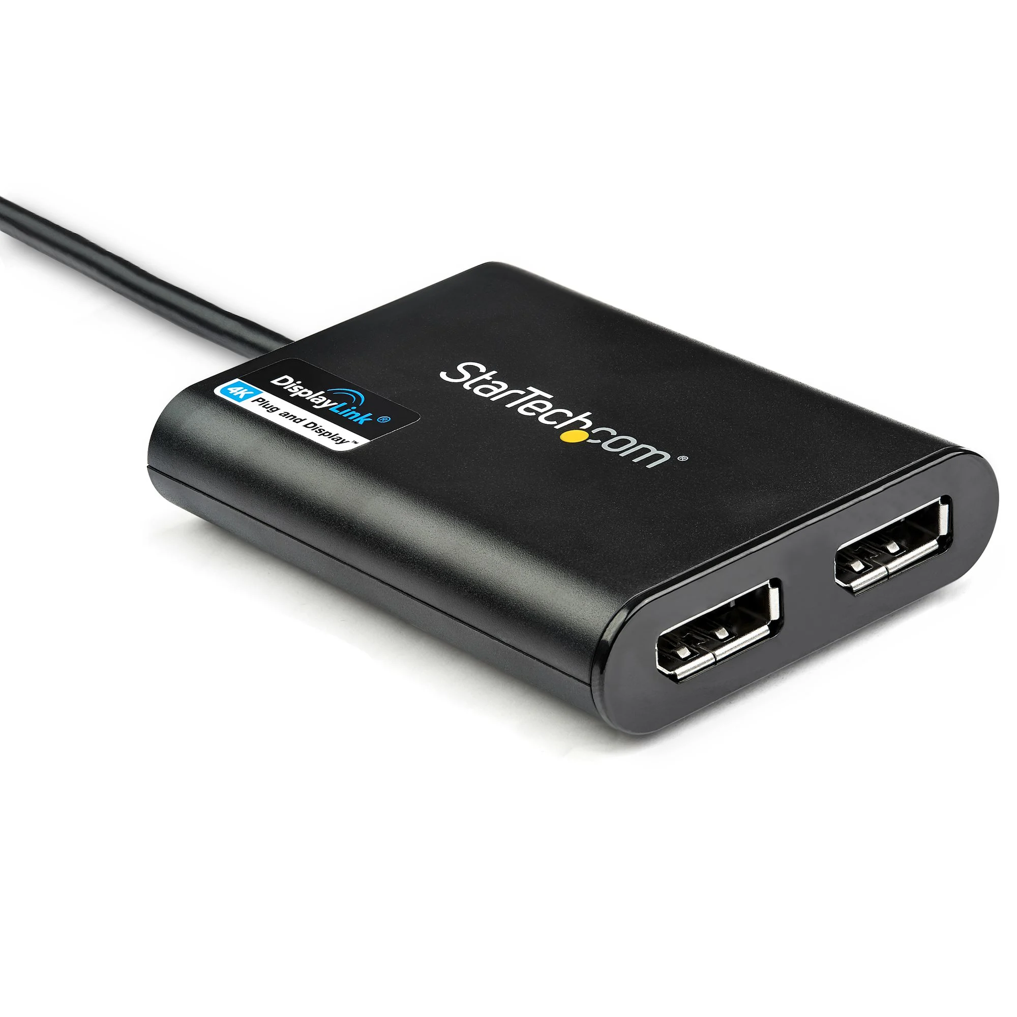 StarTech.com USB 3.0 to Dual DisplayPort Adapter, 4K 60Hz, DisplayLink Certified, USB to Dual DP Display Adapter, Dual D - Image 2