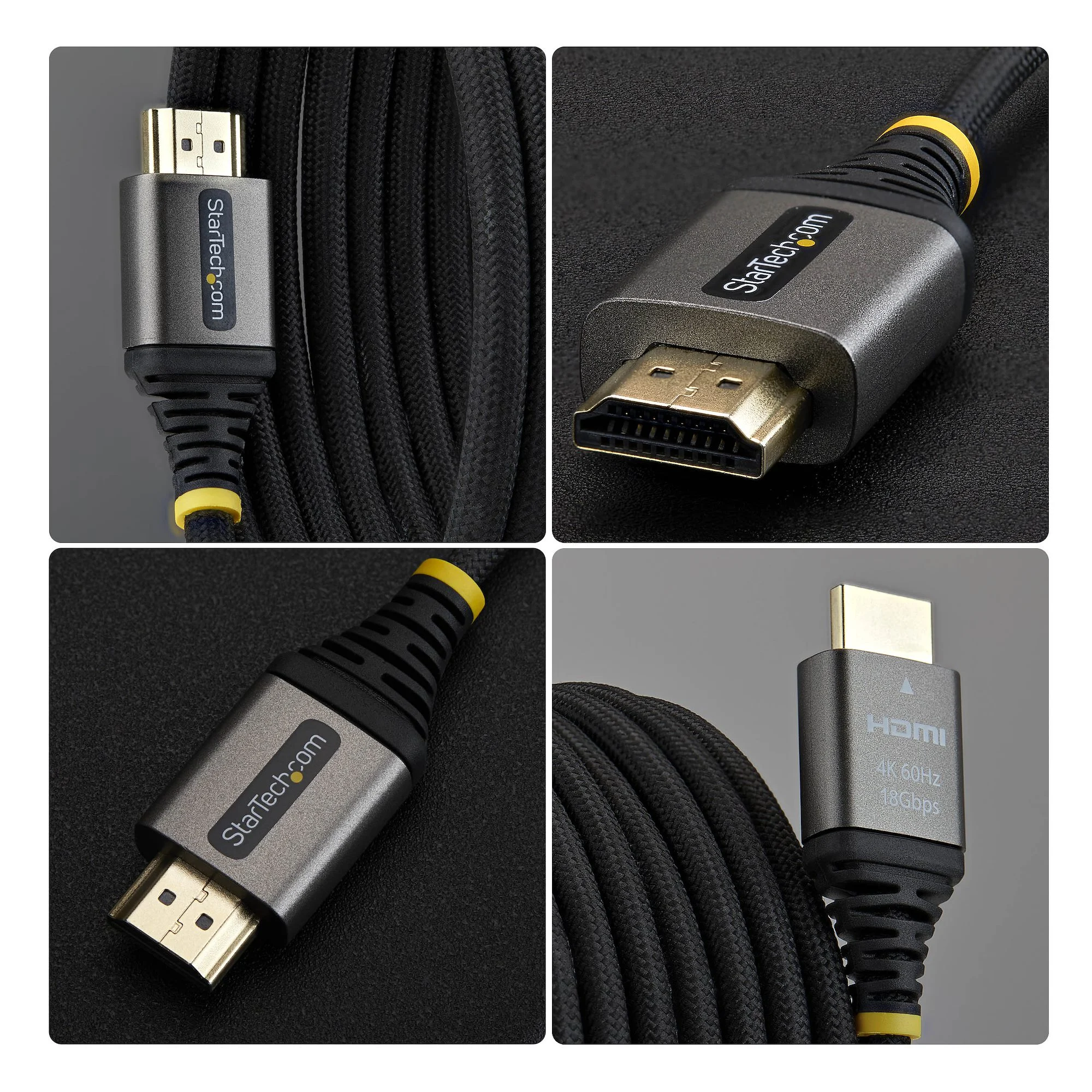 StarTech.com 2m (6ft) Premium Certified High Speed HDMI Cable, Ultra Flexible HDMI Cable, 4K 60Hz/1440p 144Hz w/HDR10/AR - Image 3