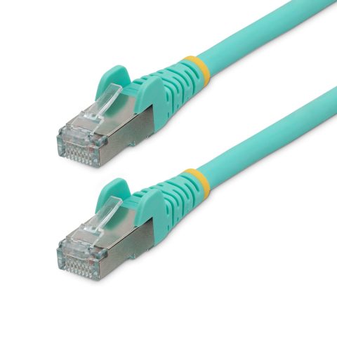 StarTech.com 5m CAT6a Ethernet Cable - Aqua - Low Smoke Zero Halogen (LSZH) - 10GbE 500MHz 100W PoE++ Snagless RJ-45 w/S