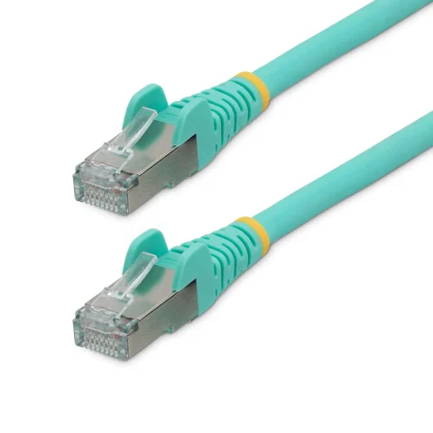 StarTech.com 5m CAT6a Ethernet Cable - Aqua - Low Smoke Zero Halogen (LSZH) - 10GbE 500MHz 100W PoE++ Snagless RJ-45 w/S