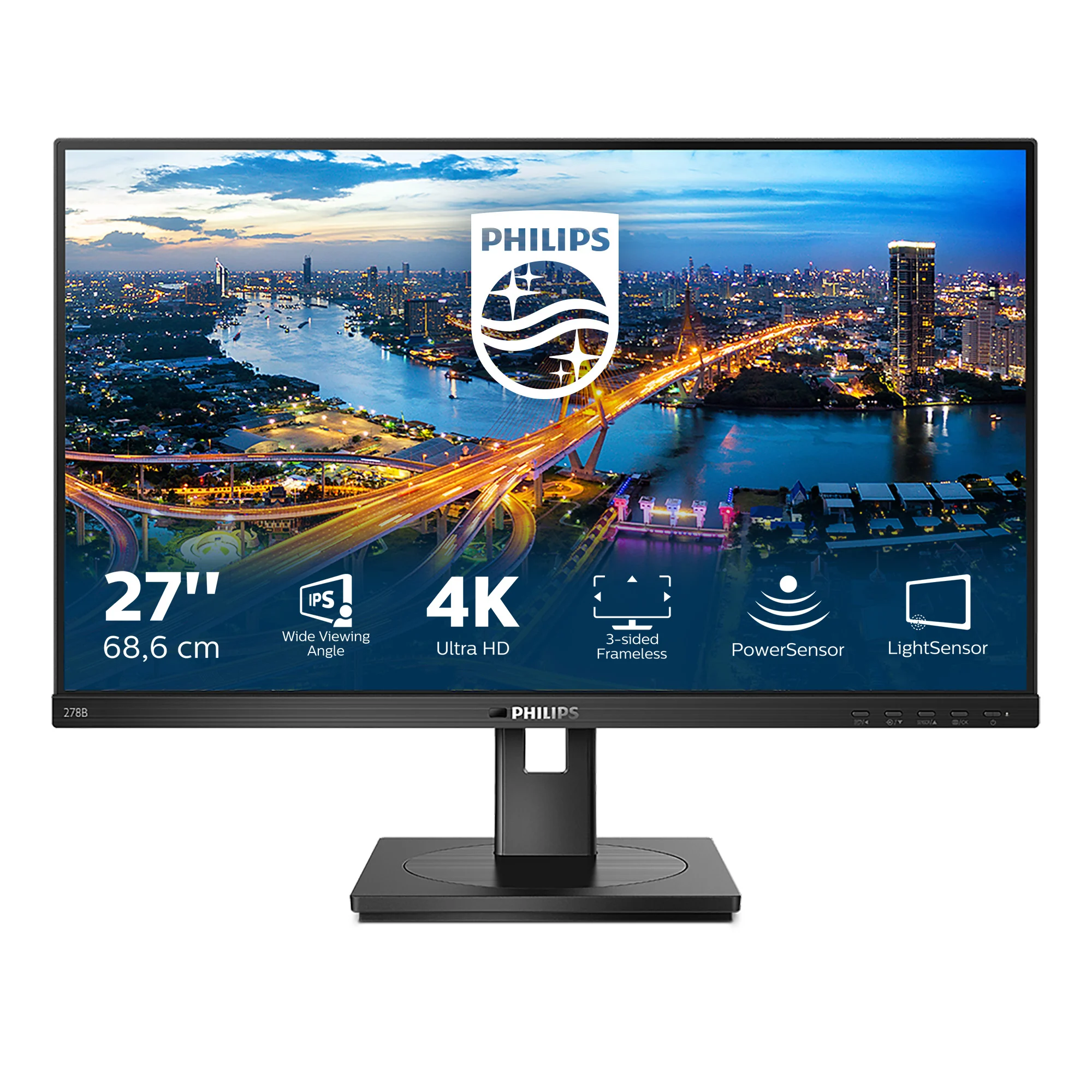 Philips B Line 278B1/00 computer monitor 68.6 cm (27") 3840 x 2160 pixels 4K Ultra HD LED Black - Image 2