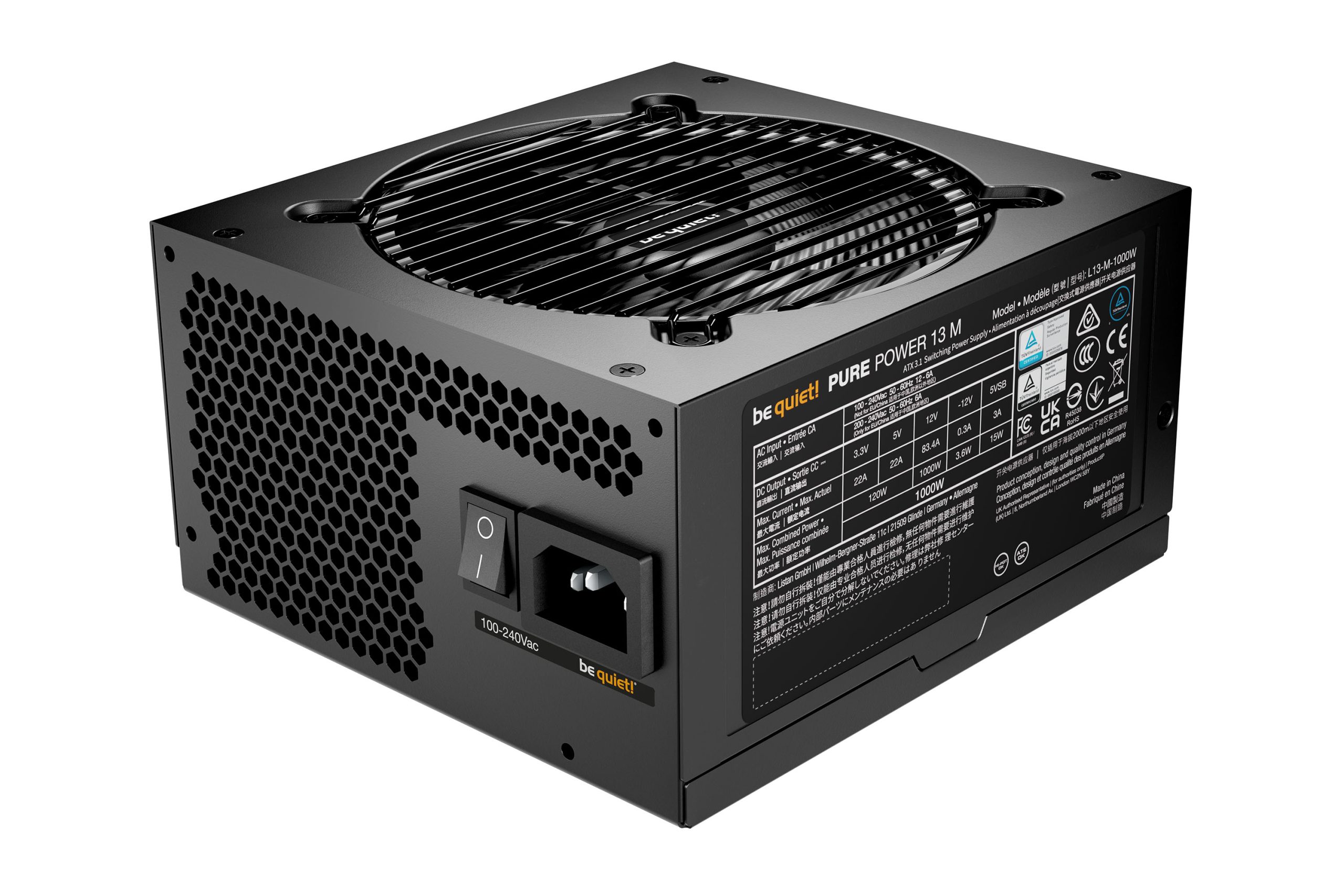 be quiet! Pure Power 13 M | 1000W power supply unit 20+4 pin ATX ATX Black - Image 3