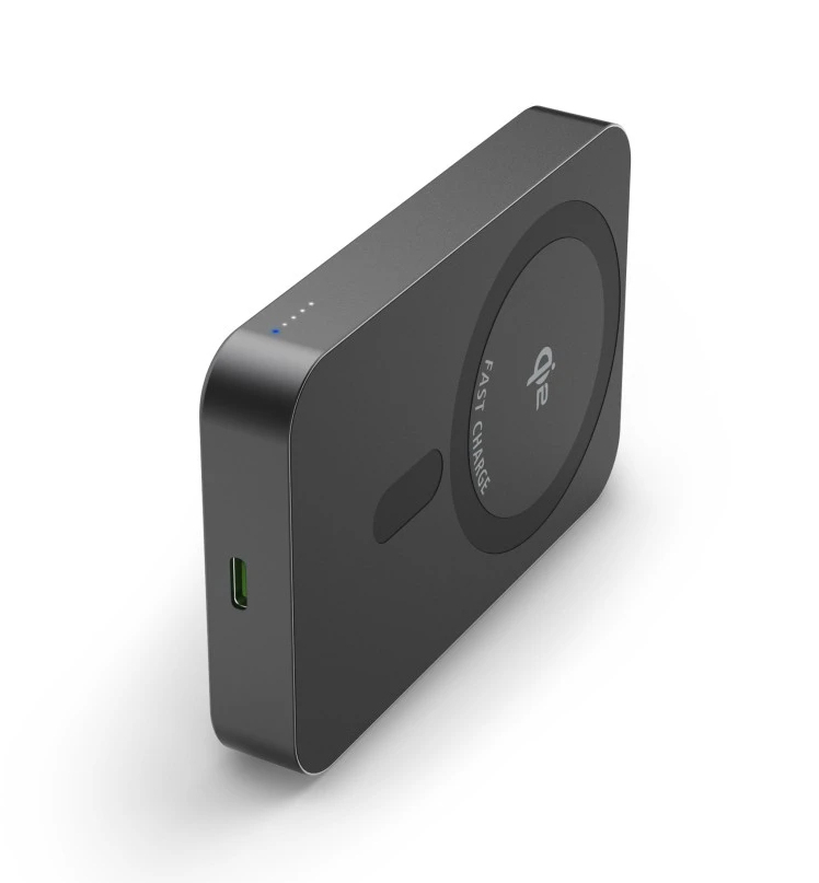 Hama Qi2 Wireless Power Pack, 10000 mAh, Magnetic, Inductive Charging, anthracite