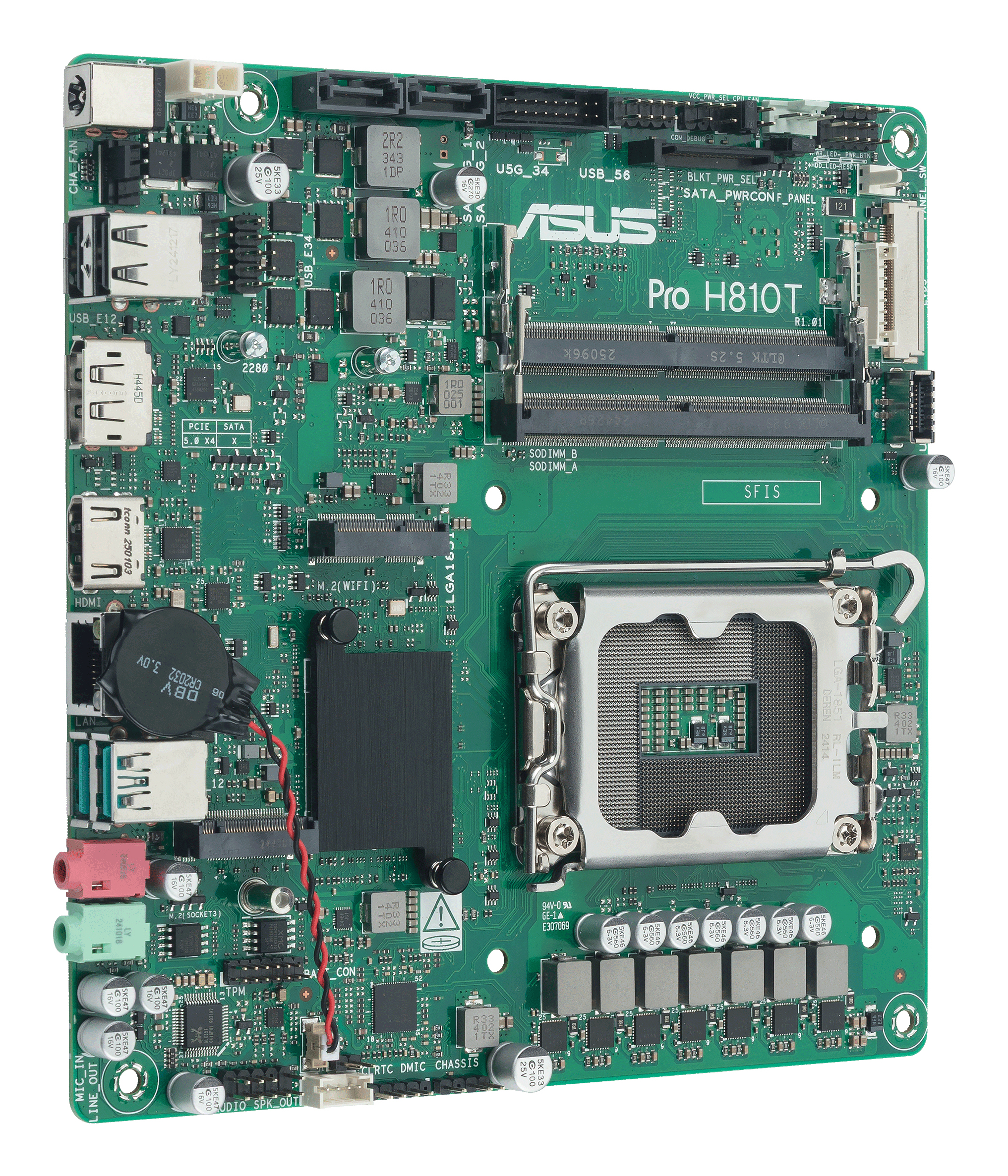 ASUS Pro H810T-CSM Intel H810 LGA 1851 (Socket V1) Thin Mini ITX - Image 2