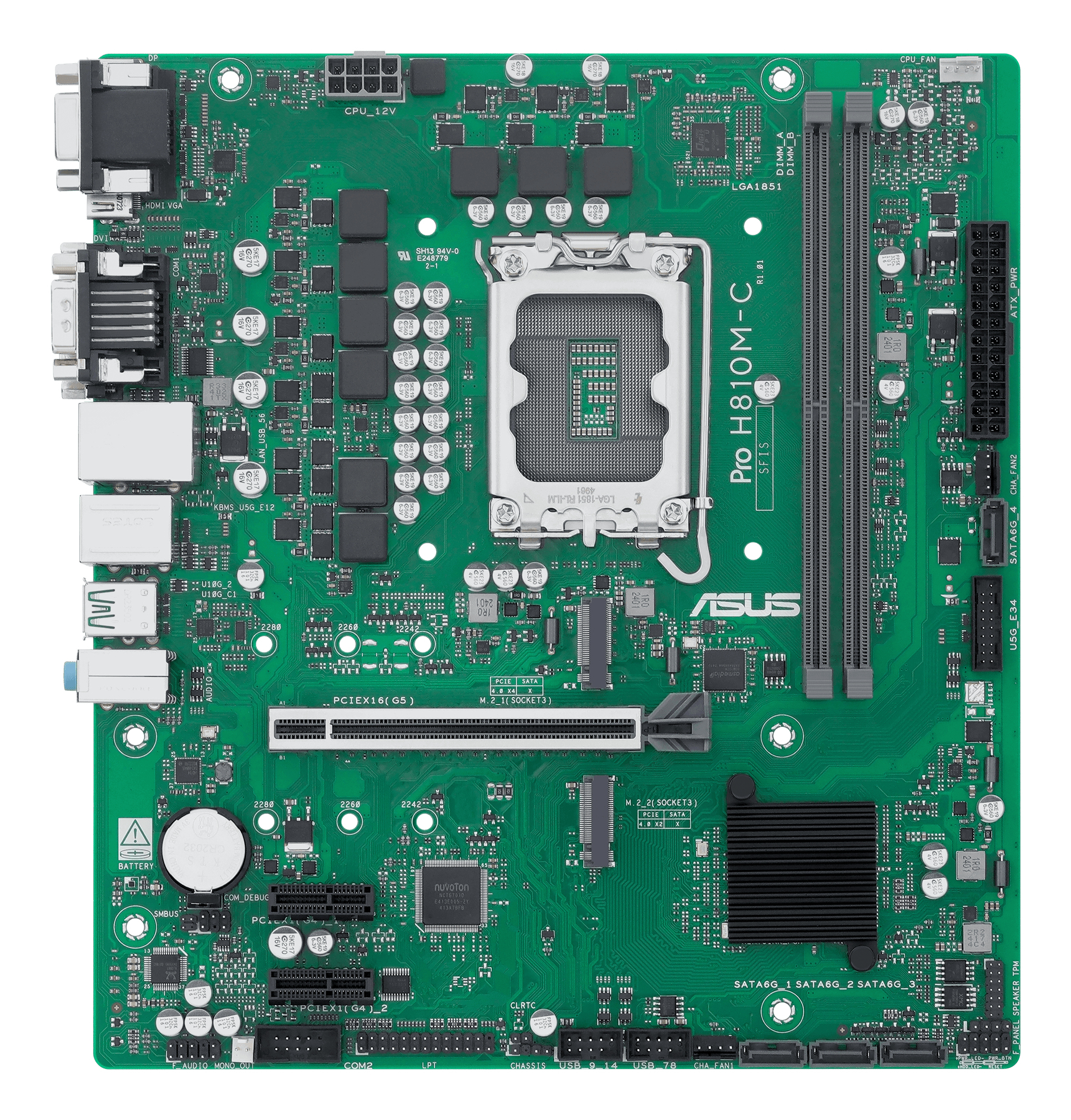 ASUS PRO H810M-C-CSM Intel H810 LGA 1851 (Socket V1) micro ATX - Image 2
