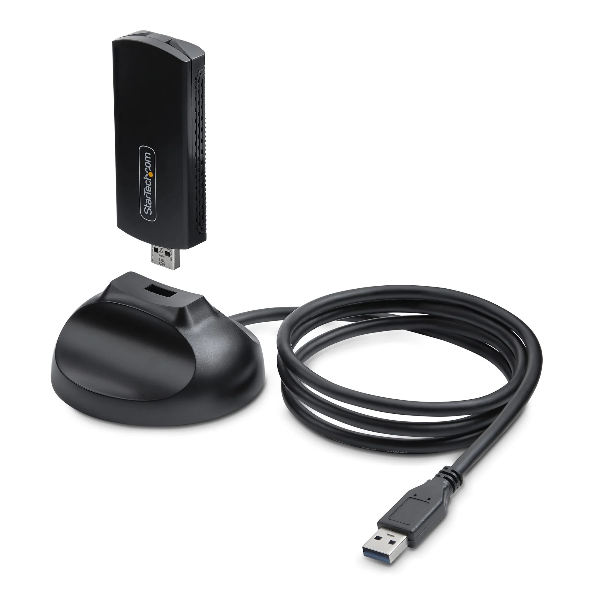 StarTech.com Wi-Fi 6E USB Adapter/Dongle, For Desktop/Laptop PC, Wireless NIC w/Foldable Antenna, WiFi Adapter Supports