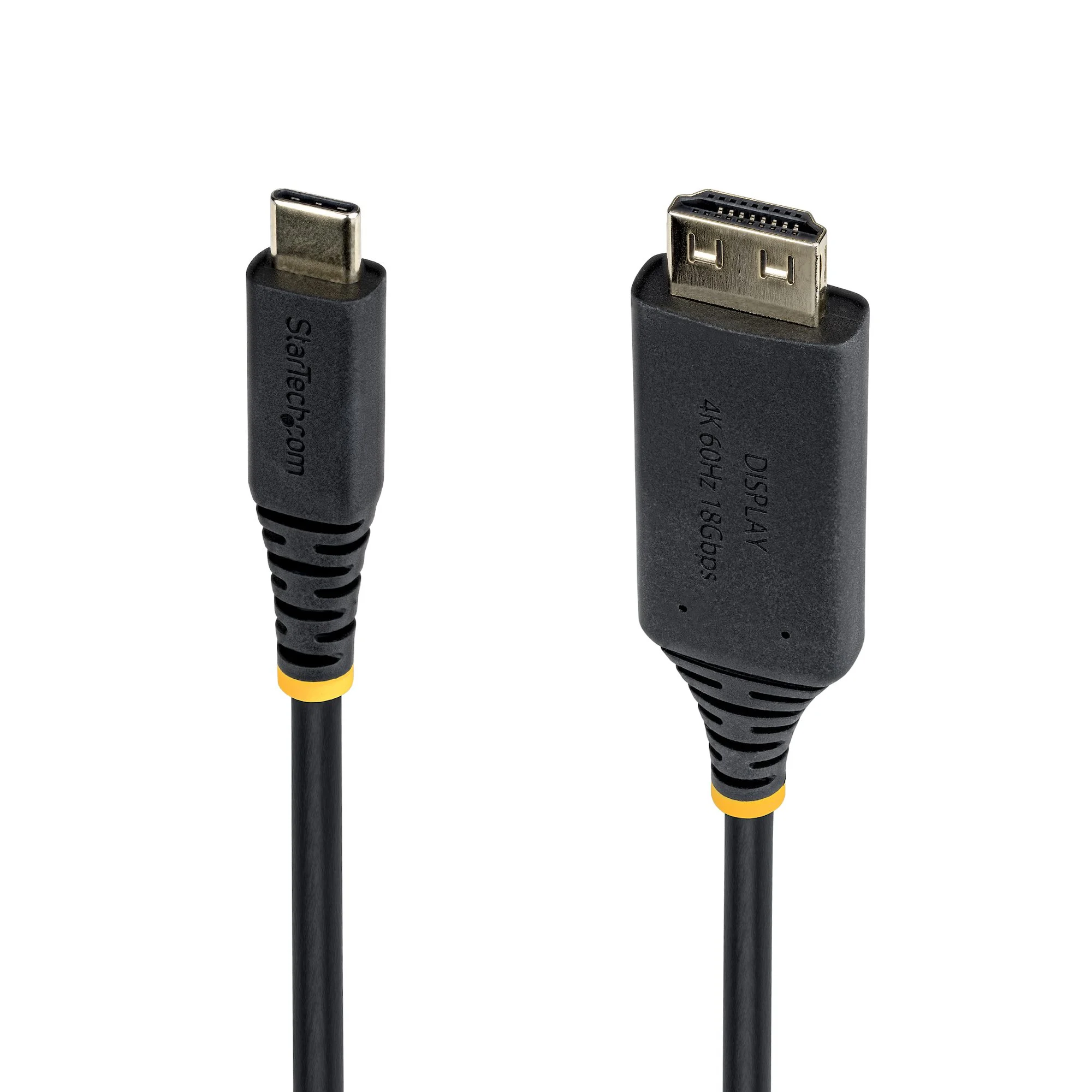 StarTech.com 2m USB-C to HDMI Adapter Cable, Gripping HDMI Connector, 4K 60Hz, Thunderbolt Compatible, HDR, Uni-Directio