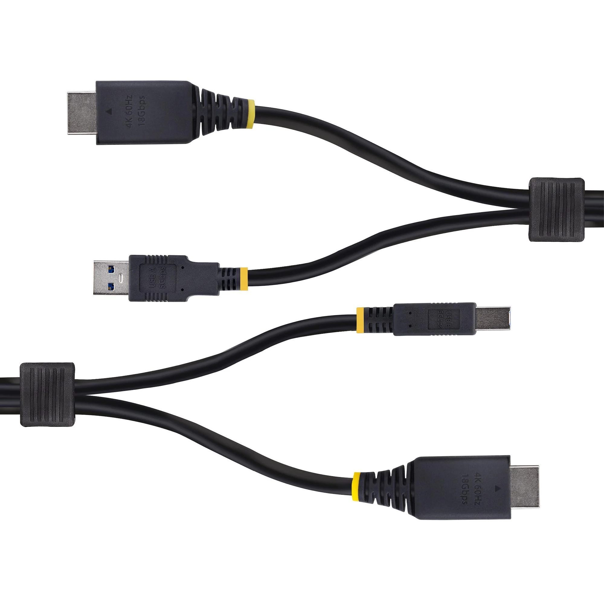 StarTech.com 6ft (1.8m) HDMI and USB 5Gbps KVM Cable, 4K 60Hz, HDMI 2.0 and USB Combo Cable for KVM Switches - Image 3