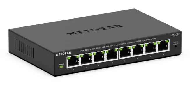 NETGEAR GS308E Managed L2/L3 Gigabit Ethernet (10/100/1000) Black - Image 2