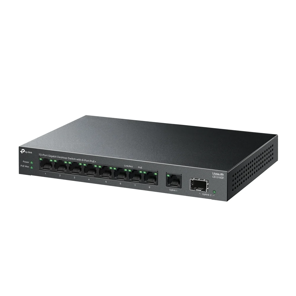 TP-Link LiteWave 10-Port Gigabit Desktop Switch with 8-Port PoE+ - Image 3