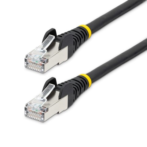 StarTech.com 5m CAT6a Ethernet Cable - Black - Low Smoke Zero Halogen (LSZH) - 10GbE 500MHz 100W PoE++ Snagless RJ-45 w/