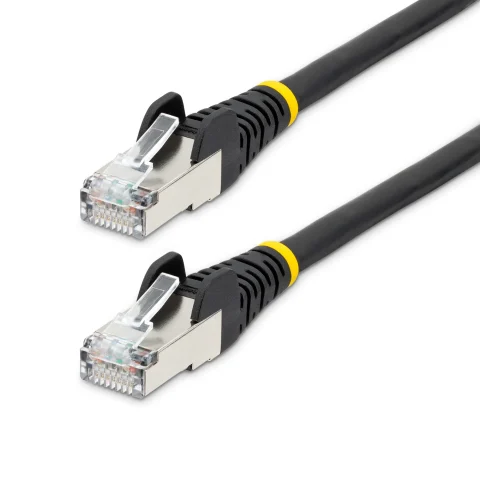 StarTech.com 5m CAT6a Ethernet Cable - Black - Low Smoke Zero Halogen (LSZH) - 10GbE 500MHz 100W PoE++ Snagless RJ-45 w/