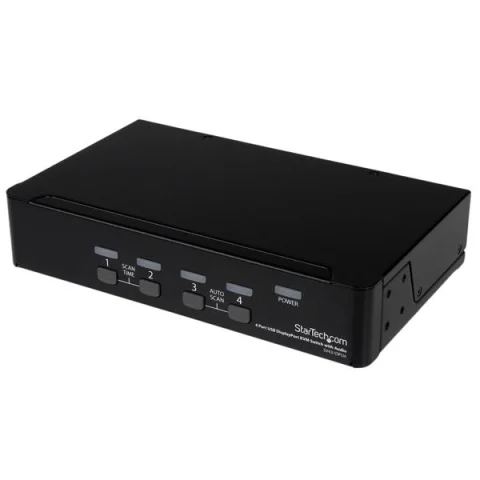 StarTech.com 4 Port USB DisplayPort KVM Switch with Audio - TAA