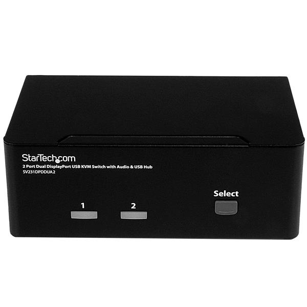StarTech.com 2-Port DisplayPort Dual-Monitor KVM Switch - 4K 60Hz - TAA - Image 2
