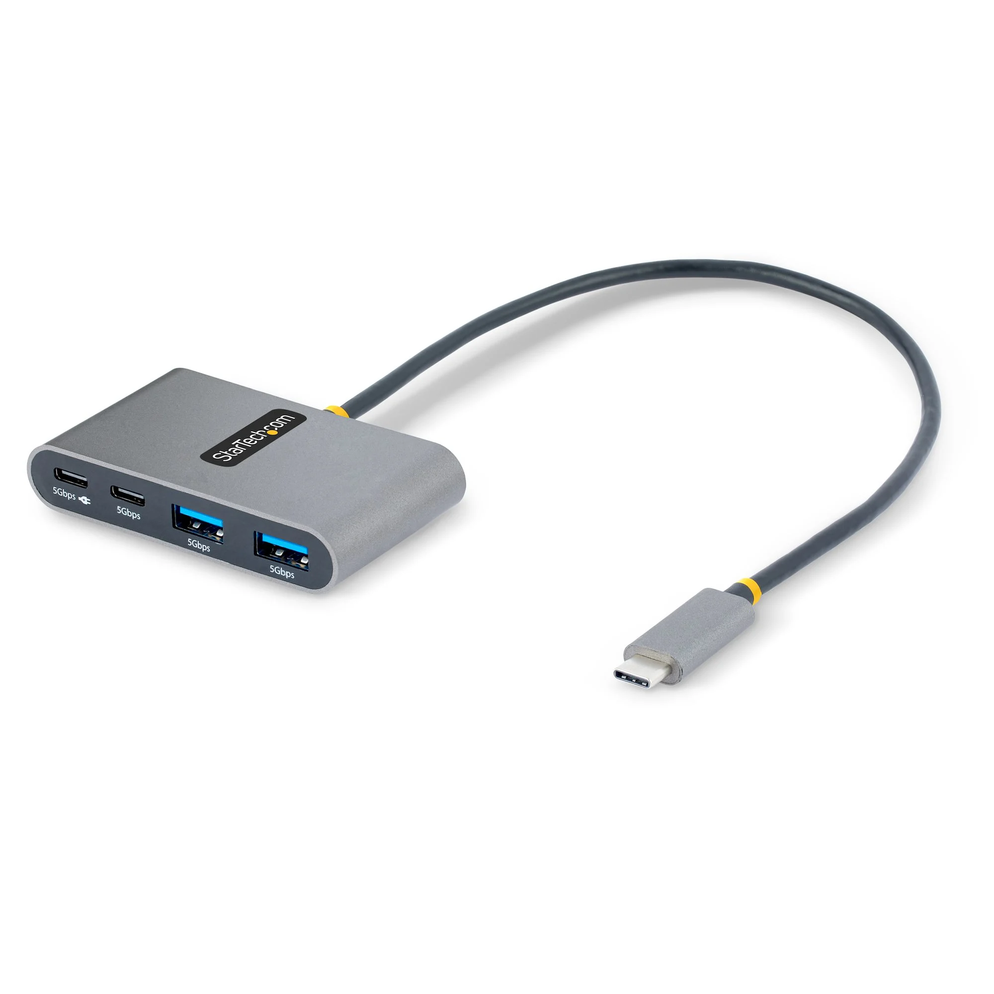 StarTech.com 4-Port USB-C Hub with 100W Power Delivery Pass-Through - 2x USB-A + 2x USB-C - USB 3.0 5Gbps - 1ft (30cm) L