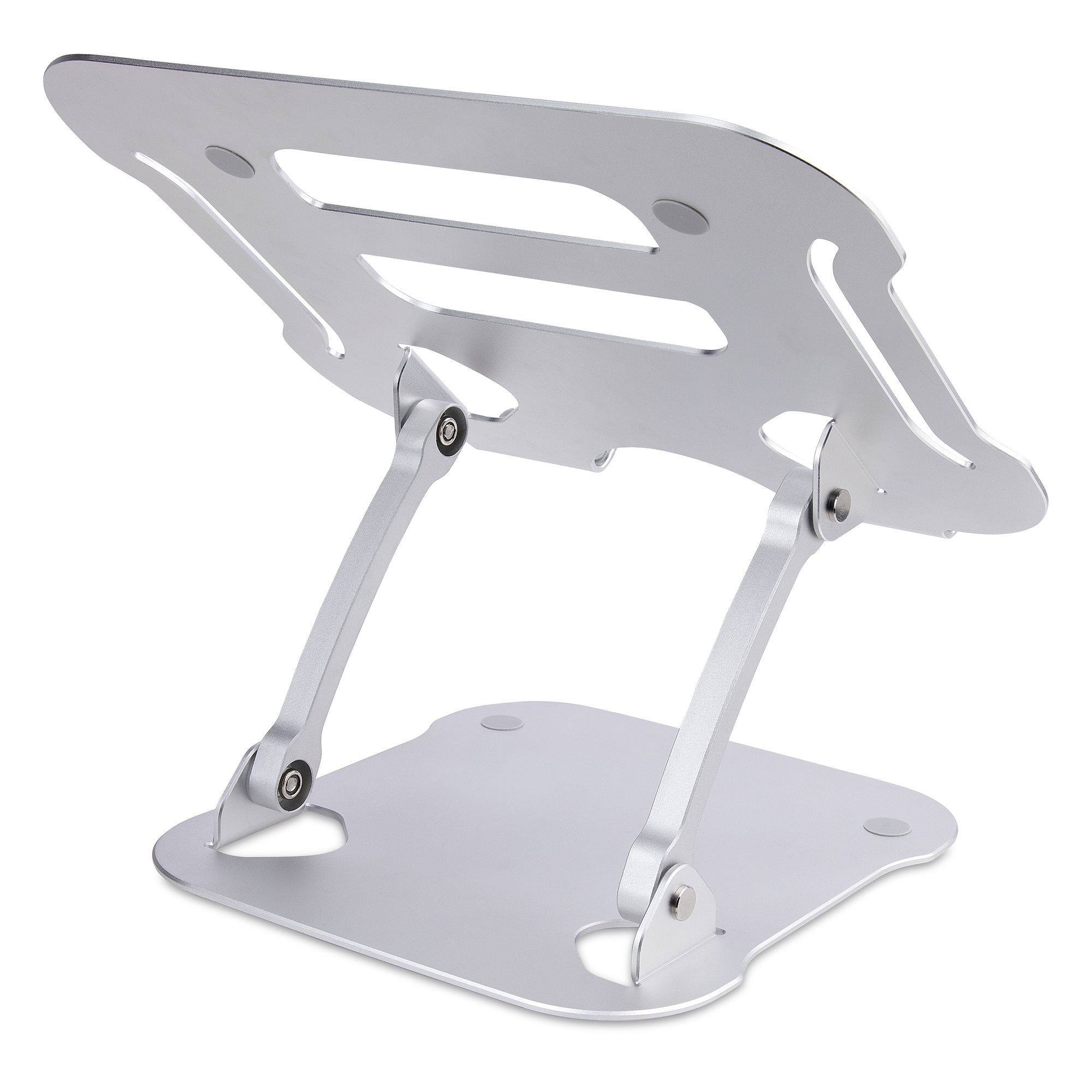 StarTech.com Laptop Stand for Desk, Ergonomic Laptop Stand Adjustable Height, Aluminum, Portable, Supports up to 22lb (1 - Image 2