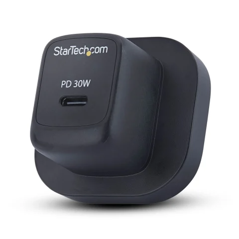 StarTech.com 30W USB‑C Wall Charger, Portable GaN Charger with USB Power Delivery Fast Charging, GaN 5V/9V/15/20V PD, US