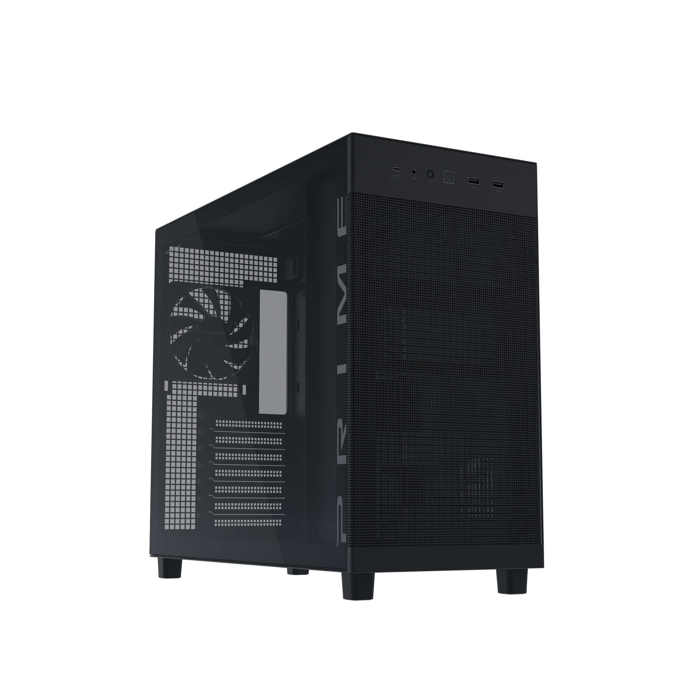 ASUS PRIME AP303 TG Black Midi Tower - Image 2
