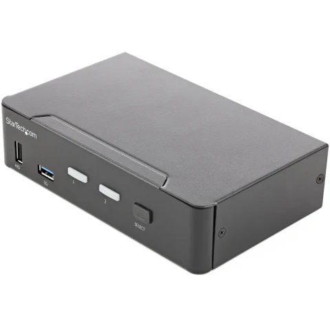 StarTech.com 2 Port HDMI KVM Switch - Single Monitor 4K 60Hz Ultra HD HDR - Desktop HDMI 2.0 KVM Switch with 2 Port USB