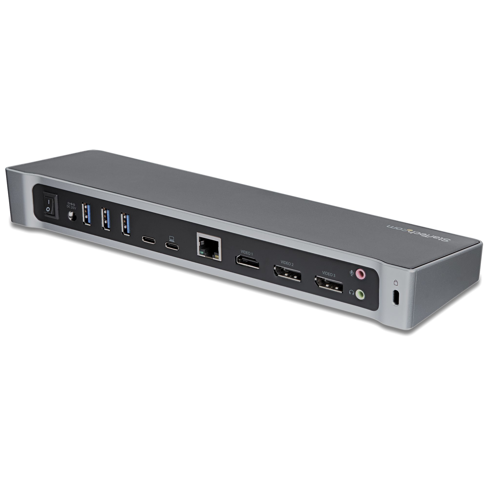 StarTech.com 4K USB-C Dock, Triple UHD 4K Monitor Docking Station, Mac & Windows, USB C to HDMI & DisplayPort, 100W Powe - Image 2