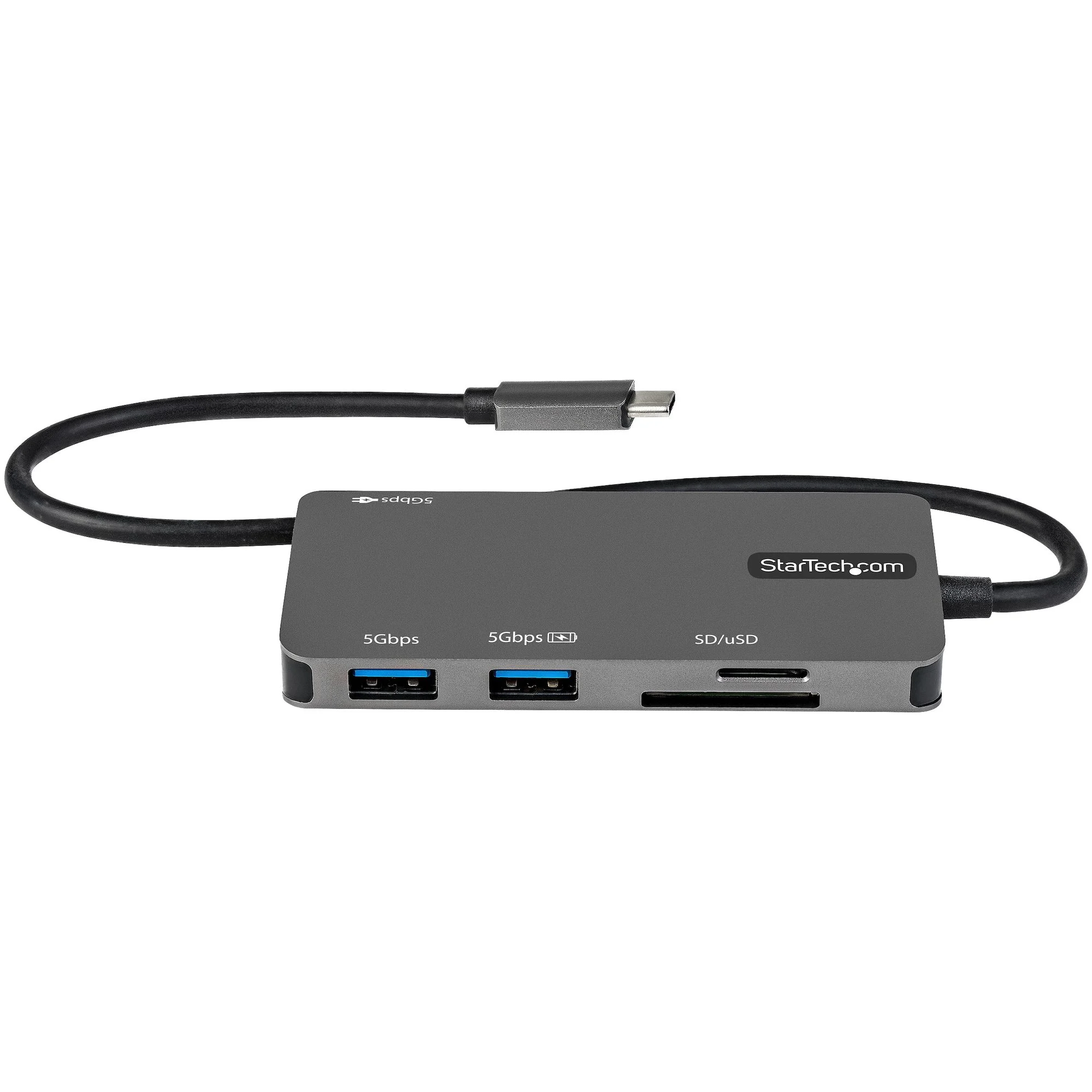 StarTech.com USB C Multiport Adapter - USB-C to 4K HDMI, 100W Power Delivery Pass-through, SD/MicroSD Slot, 3-Port USB 3 - Image 3