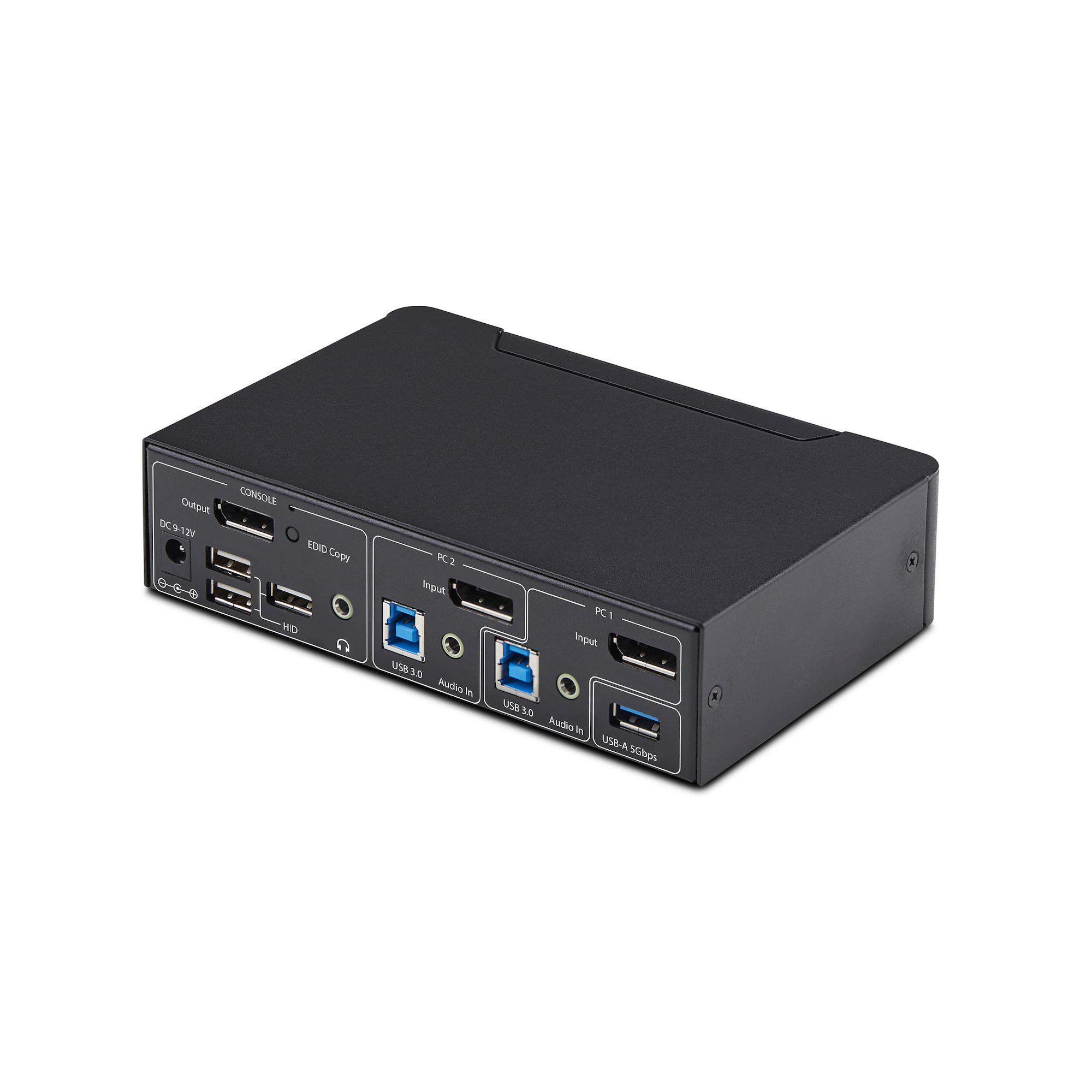 StarTech.com 2-Port DisplayPort KVM Switch, 4K 60Hz, DP 1.2, EDID Management, 2-Port USB 3.0 Hub, 4x USB HID Ports, TAA - Image 2