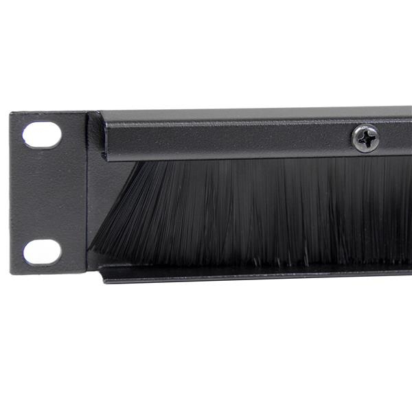 StarTech.com 1U High-density Brush Strip Cable Management Panel, Sturdy Steel Horizontal Data Centre Cable Organizer - Image 3
