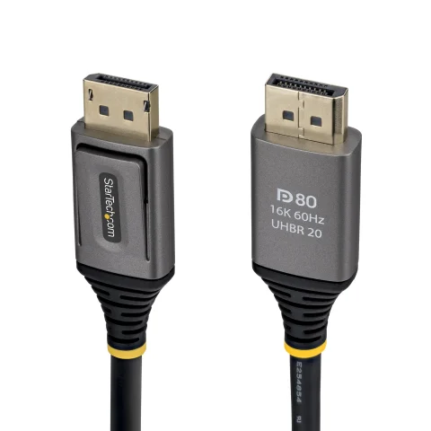 StarTech.com 1m DisplayPort 2.1 Cable, VESA Certified DP80 DisplayPort Cable, Uncompressed 10K/8K 60Hz, 16K 60Hz/8K 240H