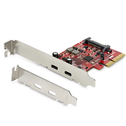 StarTech.com 2-Port USB 3.2 Gen 2 PCIe Card, USB-C 10Gbps SuperSpeed PCI Express 3.0 x4 Controller Card, USB Type-C Adap