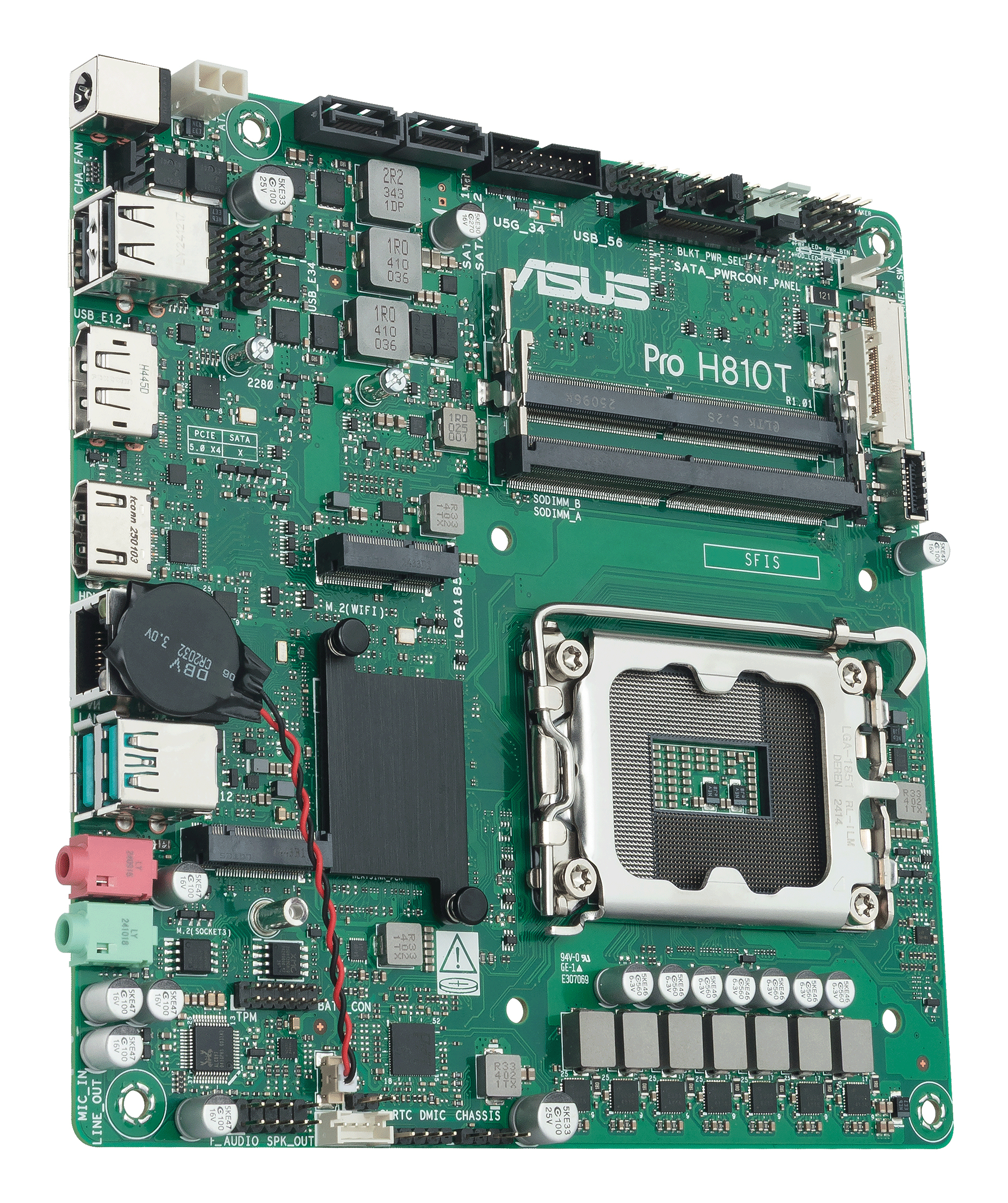ASUS Pro H810T-CSM Intel H810 LGA 1851 (Socket V1) Thin Mini ITX - Image 3