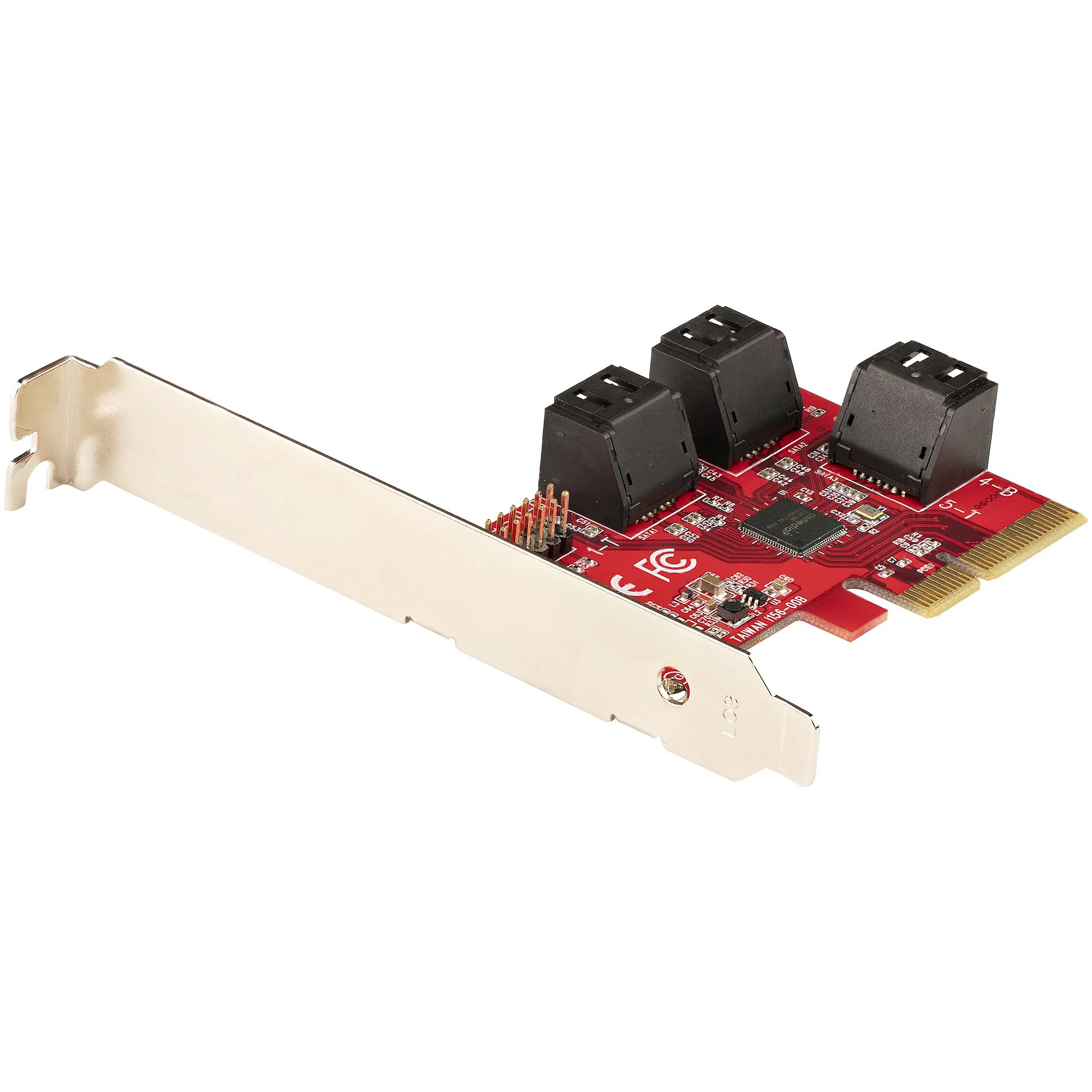 StarTech.com SATA PCIe Card - 6 Port PCIe SATA Expansion Card - 6Gbps - Low/Full Profile - Stacked SATA Connectors - ASM
