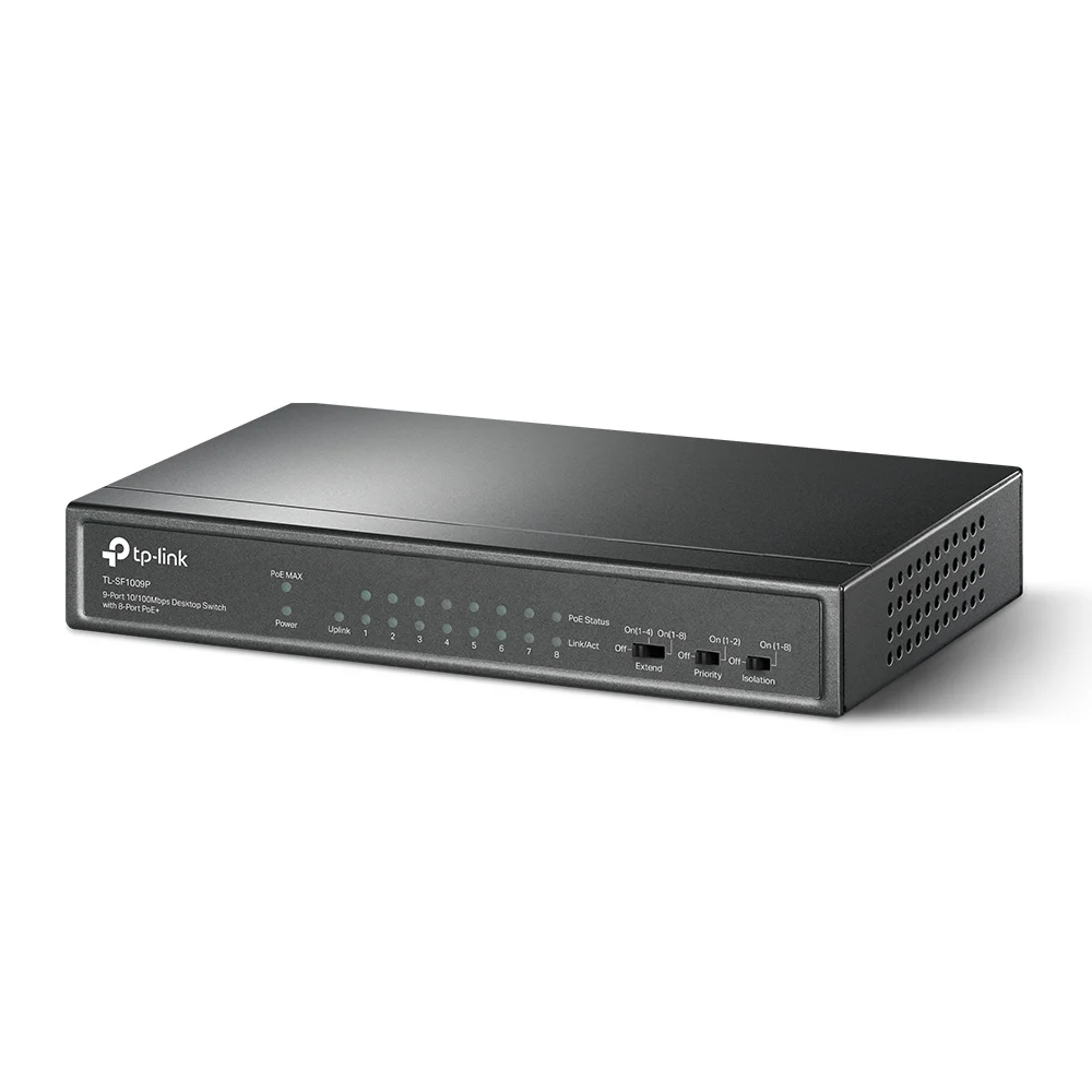 TP-Link 9-Port 10/100Mbps Desktop Switch with 8-Port PoE+ - Image 2