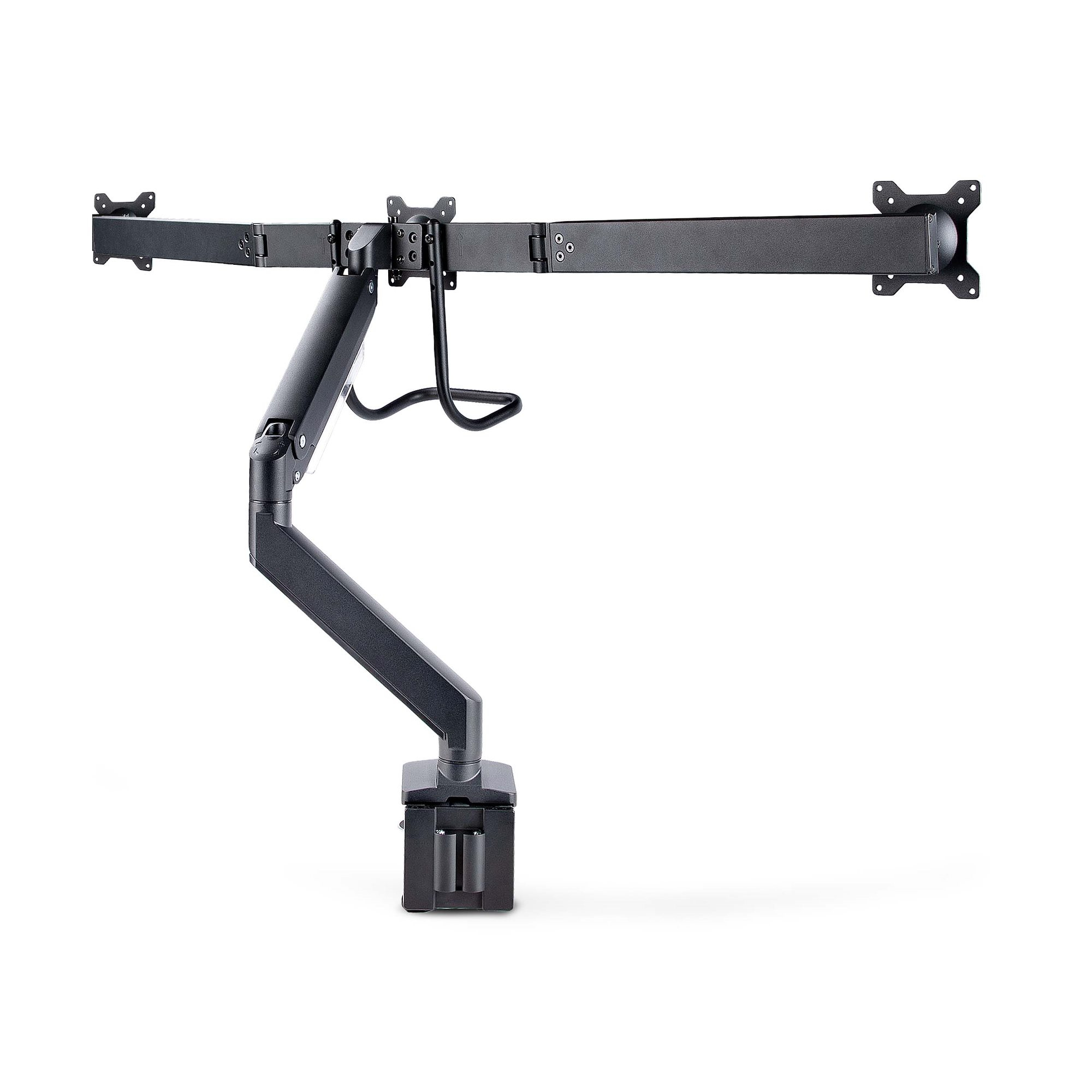 StarTech.com Desk Mount Triple Monitor Arm with Crossbar For Up To Three 27in Screens, VESA 75x75/100x100, Tool-Less Arm - Image 2