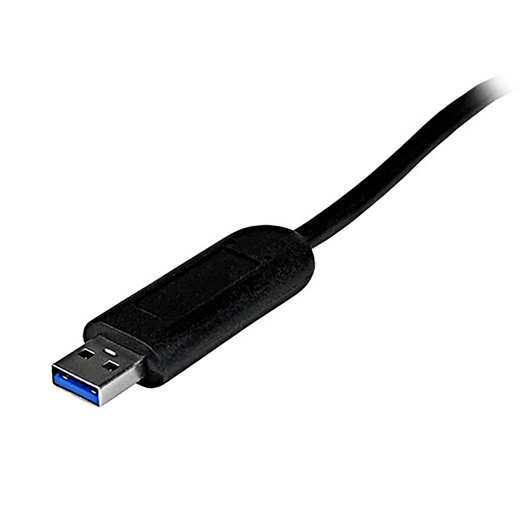 StarTech.com 4 Port Portable SuperSpeed USB 3.0 Hub with Built-in Cable - 5Gbps - Image 3