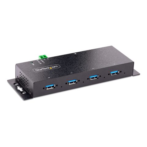 StarTech.com 4-Port Industrial USB 3.0 5Gbps Hub, Rugged USB Hub with ESD Protection, DIN/Wall/Desk Mountable USB-A Hub,