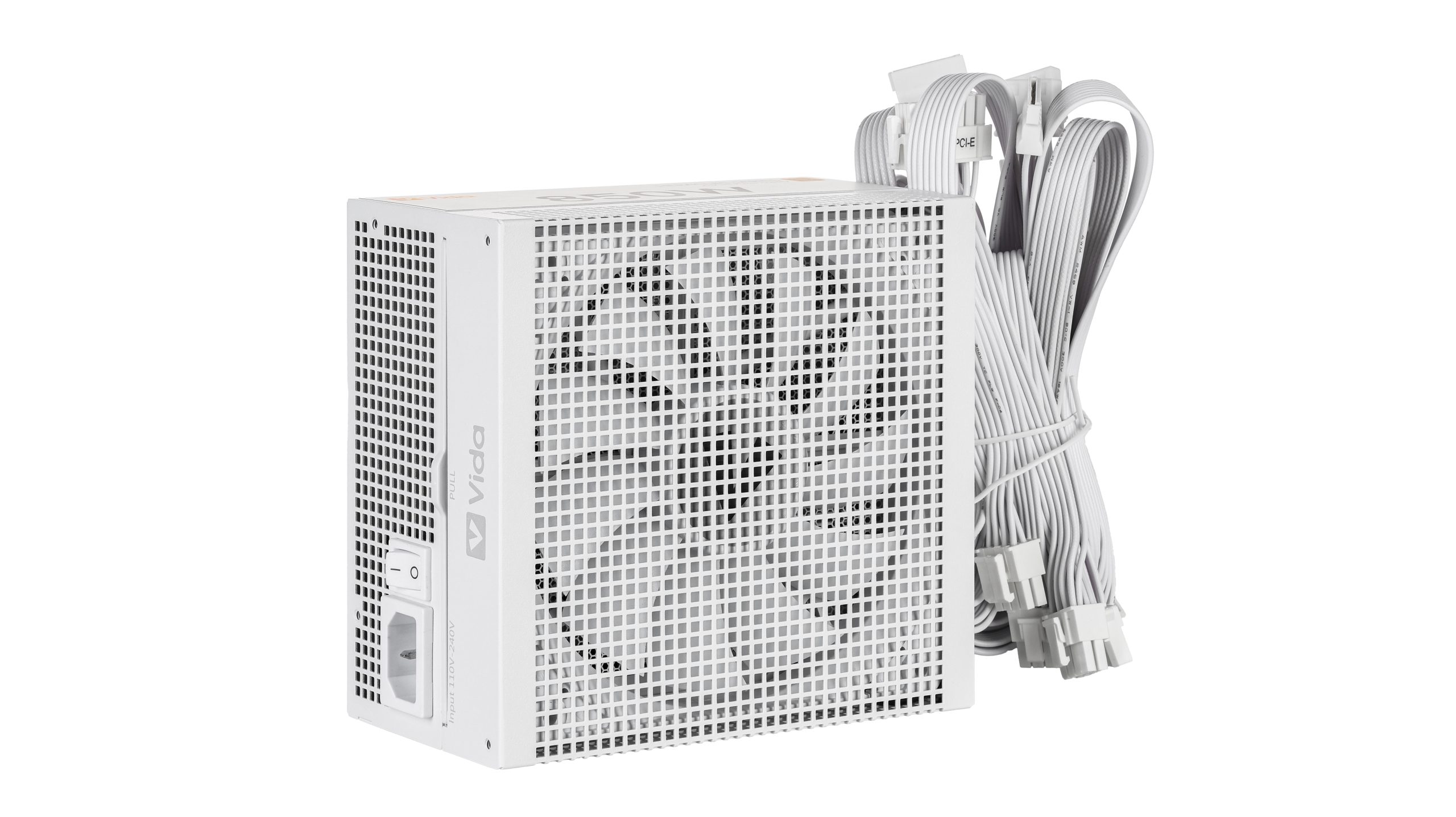 VIDA 850W Heracles White ATX 3.1 Gaming PSU, 80+ Bronze, 140mm Ultra-Quiet FDM Fan, Flat White Cables, PCIe 5.1, Power L - Image 2