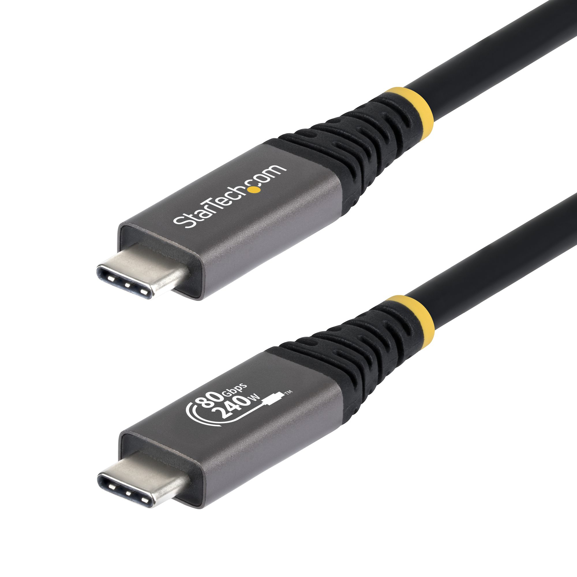 StarTech.com 1m (3ft) USB4 Cable, 80Gbps, USB-IF Certified USB-C Cable, 240W PD, 8K 120Hz/4K 240Hz DP2.1 DP80, TPE Jacke
