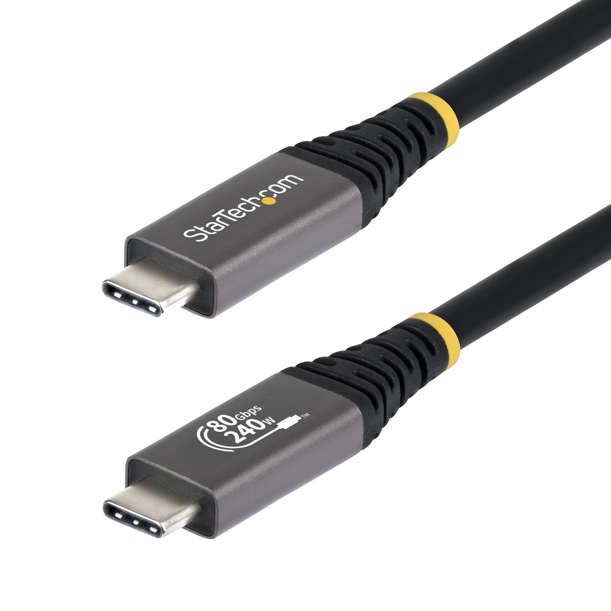 StarTech.com 1m (3ft) USB4 Cable, 80Gbps, USB-IF Certified USB-C Cable, 240W PD, 8K 120Hz/4K 240Hz DP2.1 DP80, TPE Jacke