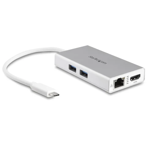 StarTech.com USB-C Multiport Adapter - USB-C Travel Docking Station w/ 4K HDMI - 60W Power Delivery Pass-Through, GbE, 2